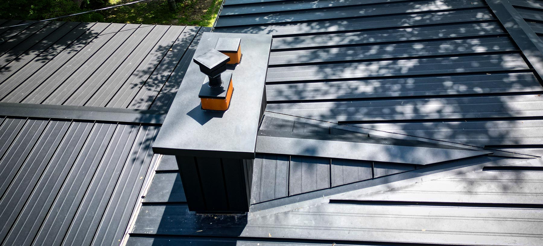 Standing seam metal roof detail